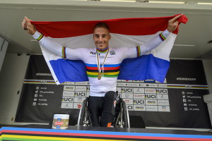 WK handbiken tijdrit Jetze (foto Brett Florens)
